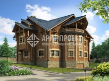 деревянный дом с цокольным этажом