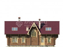 1-21 Деревянный загородный дом для узкого участка