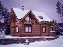 1-25 Экономичный деревянный дом с террасой