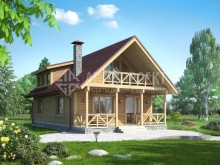 1-34 Проект деревянного загородного дома