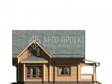1-36 (1-25d) Деревянный дом с гаражом и террасой
