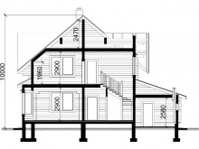 1-42e Проект деревянного дома с гаражом