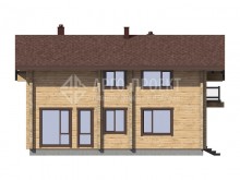 1-54 Проект загородного дома из бруса с балконом