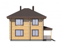 1-56 Проект двухэтажного деревянного загородного дома