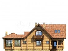 1-20 Деревянный дом с шестигранной верандой