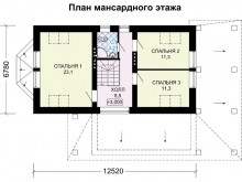 2-13 (2-01e) Проект кирпичного загородного дома с мансардой для узкого участка