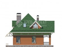 3-23 (3-13d) Проект экономичного дома из газобетона с шатровой крышей
