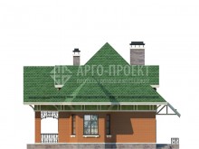 3-23 (3-13d) Проект экономичного дома из газобетона с шатровой крышей