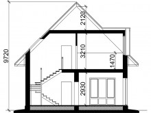 3-27a (3-13f) Проект экономичного загородного дома с шатровой крышей