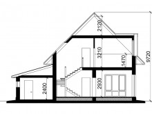 3-27b (3-13g) Экономичный загородный дом с гаражом