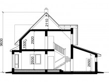 3-42c Проект загородного дома с гаражом и эркером