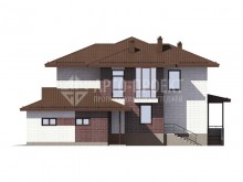 3-45b.1P Проект двухэтажного газобетонного дома с подвалом