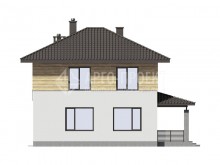 3-46a Проект двухэтажного дома с гаражом