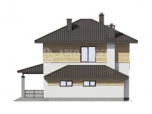 3-46a Проект двухэтажного дома с гаражом
