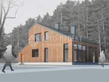 3-40a Проект современного загородного дома из газобетона