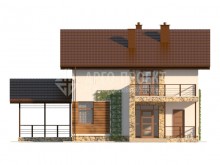 K-049 Двухэтажный загородный дом из газобетона с террасой
