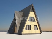 4-01 Проект каркасного А-образного дома-шалаша
