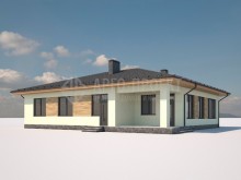 5-06 Проект одноэтажного дома с гаражом для постоянного проживания