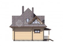 1-37a Деревянный загородный дом с шатровой крышей и эркером