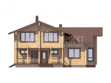1-46 Проект двухэтажного деревянного загородного дома со вторым светом