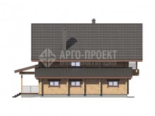 1-55a Проект деревянного загородного дома с гаражом