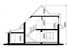 3-13b.1 Проект небольшого дома из газобетона с шатровой крышей