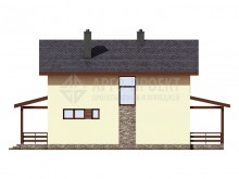 3-62 Двухэтажный газобетонный дом с эркером